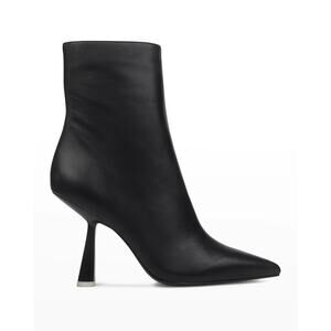 Black Suede Studio Black Jelena Napa Zip Ankle Booties size 38/ US 8